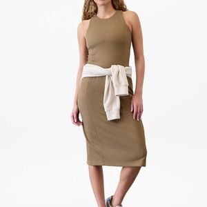 Athleta Seasoft Rib Midi Tank Dress Medium Tall (MT)